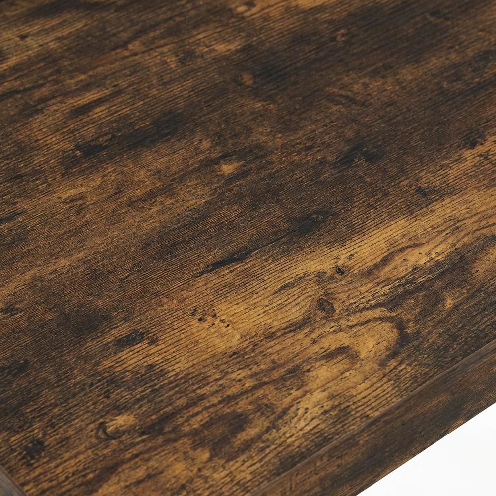 Square Side Table Set with Amber Pine Finish for Living Rooms. Picture 5