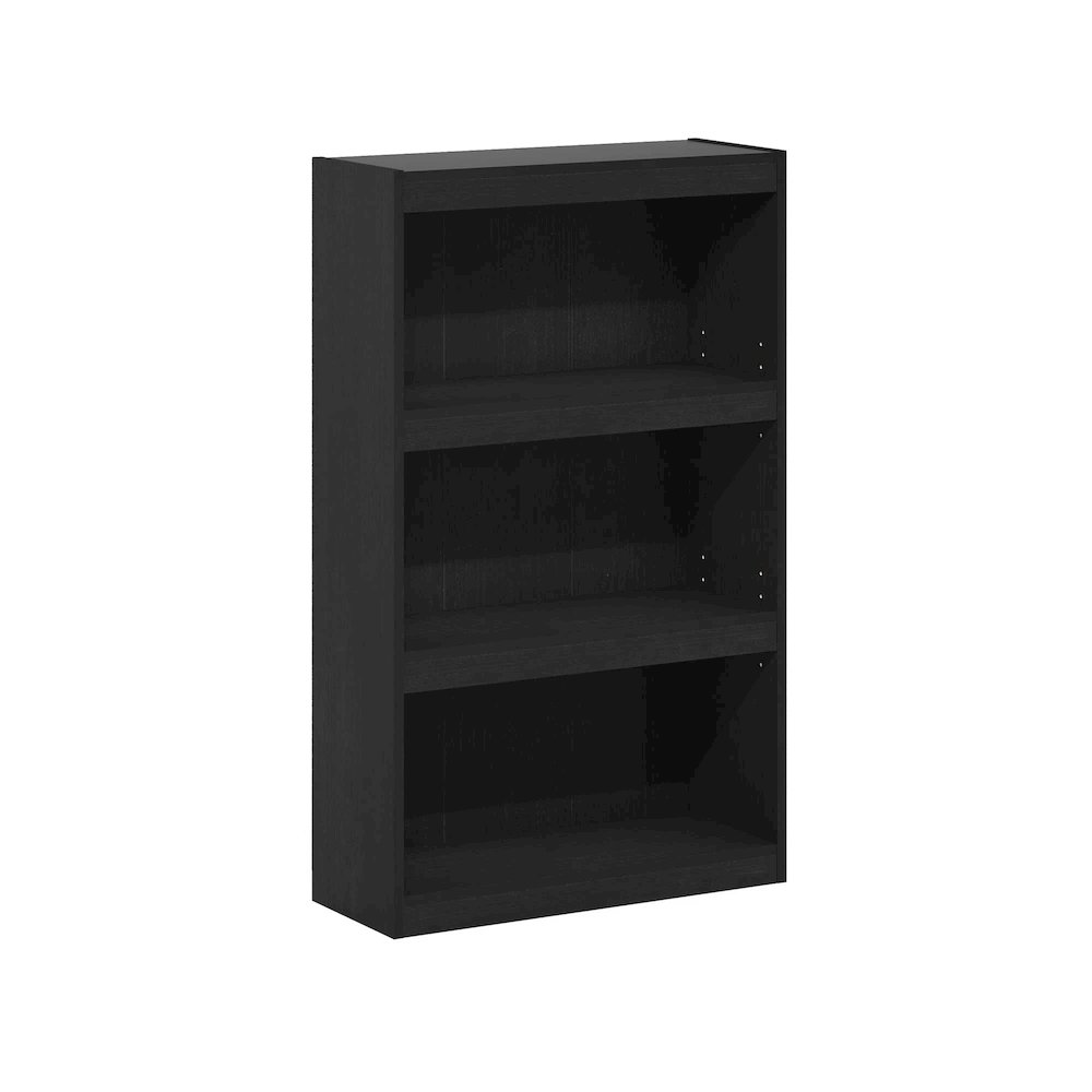 Furinno JAYA Enhanced Home 3-Tier Adjustable Shelf Bookcase, Blackwood. Picture 1