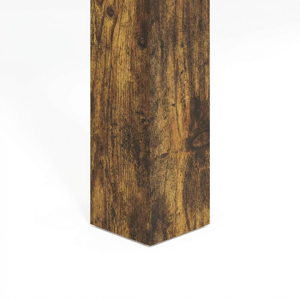 Amber Pine Finish Square End Table with Modern Minimalist Design. Picture 6