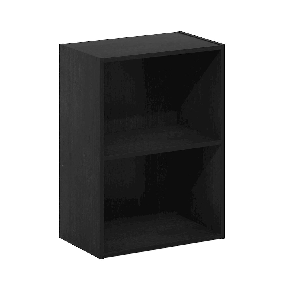 Furinno Luder 2-Tier Open Shelf Bookcase, Blackwood. Picture 1