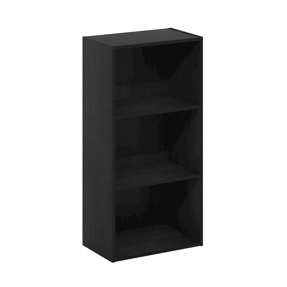 Furinno Luder 3-Tier Open Shelf Bookcase, Blackwood. Picture 1