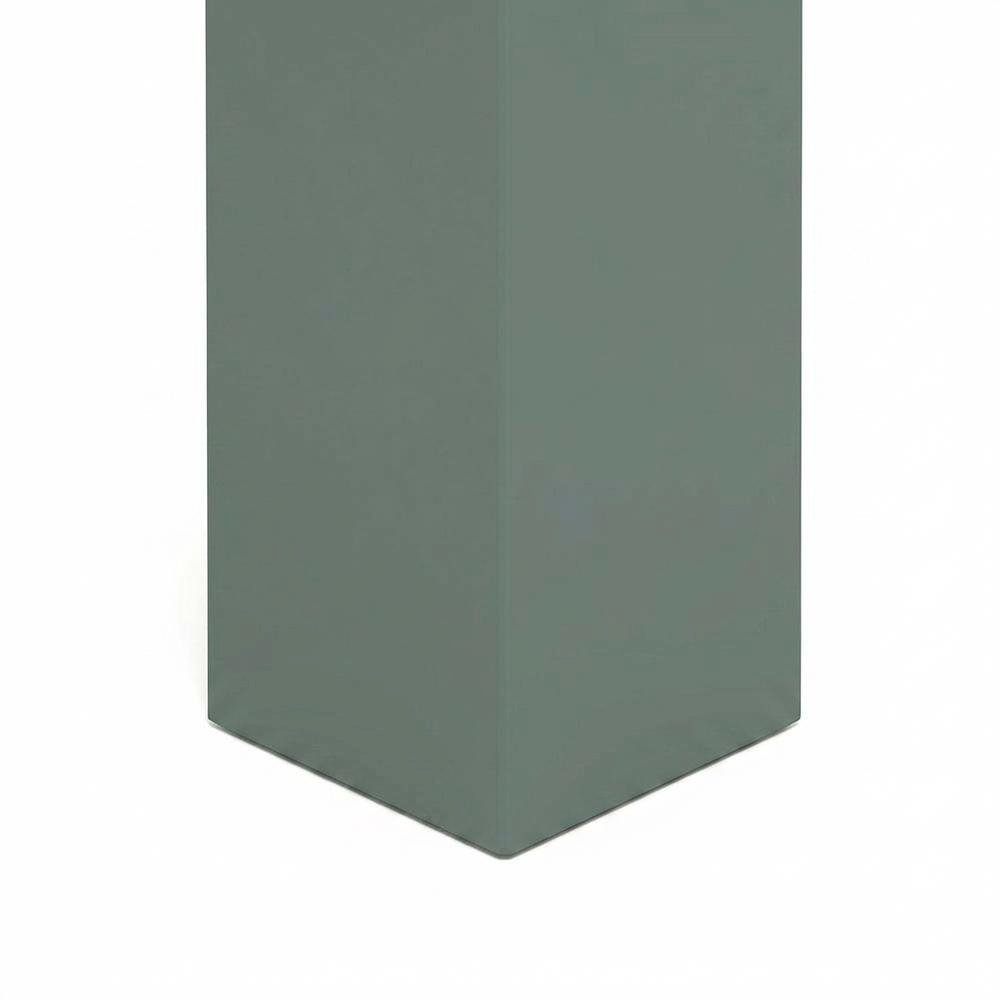 Sage Green Square End Table with Thick Top and Modern Design. Picture 6