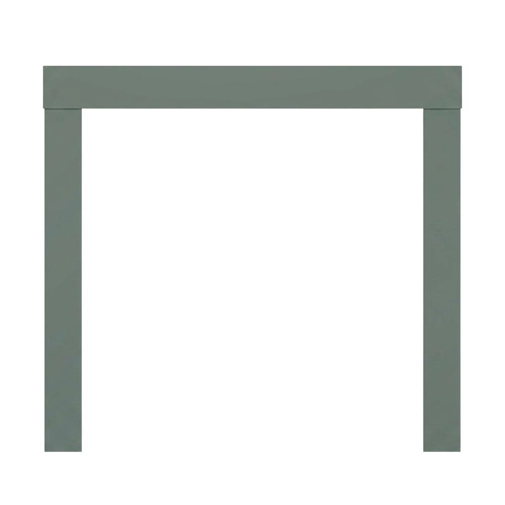 Sage Green Square End Table with Thick Top and Modern Design. Picture 4