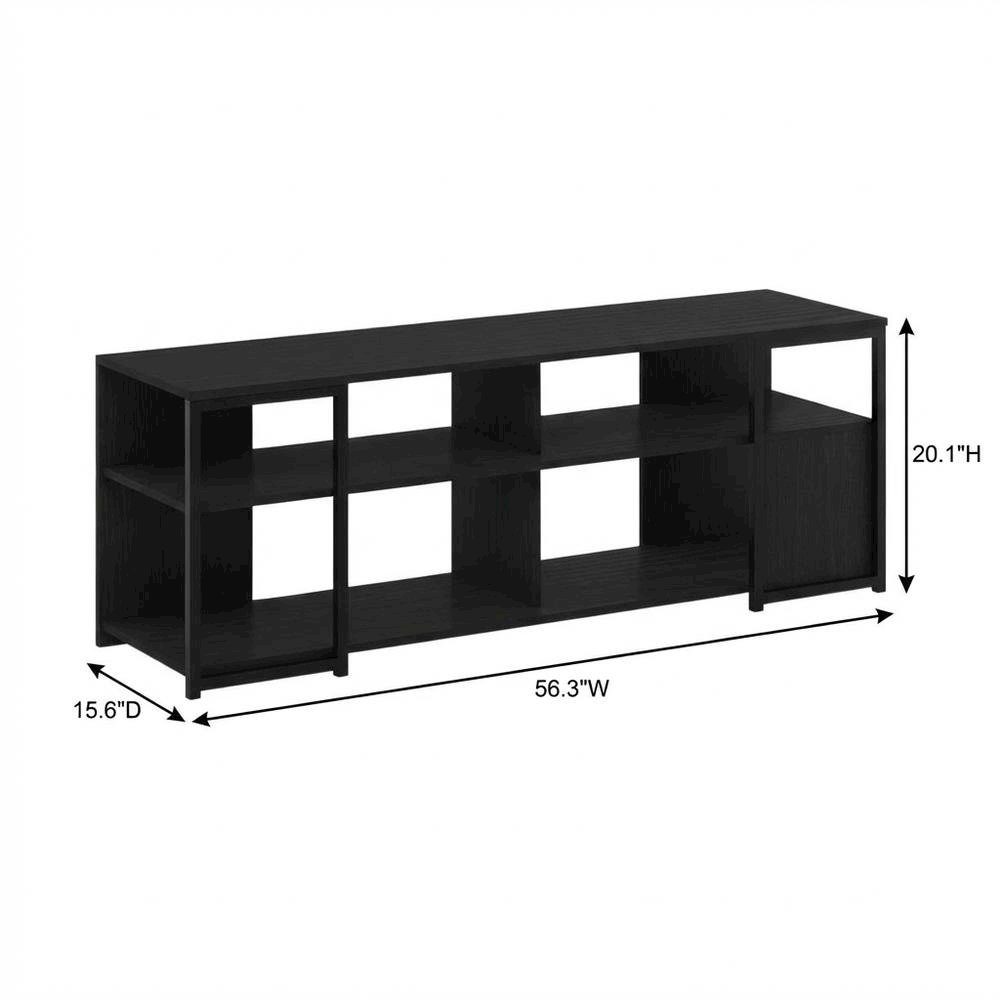 Modern TV Stand for 65-Inch Screens with Metal and Wood Finish. Picture 7