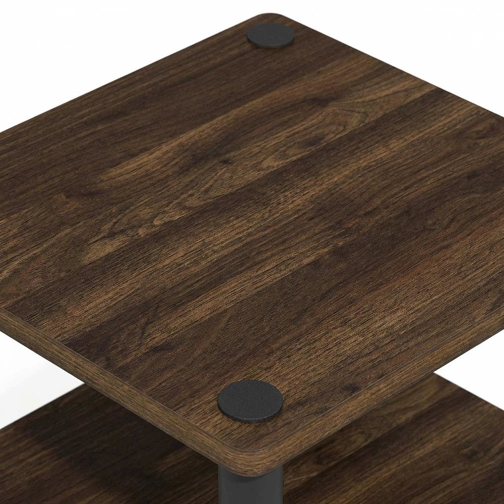Brown Walnut 3-Tier Side & Night Stand with Modern Storage Design. Picture 5