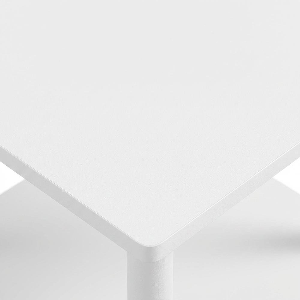 White 3-Tier Side Table with Modern End and Bedside Design. Picture 5