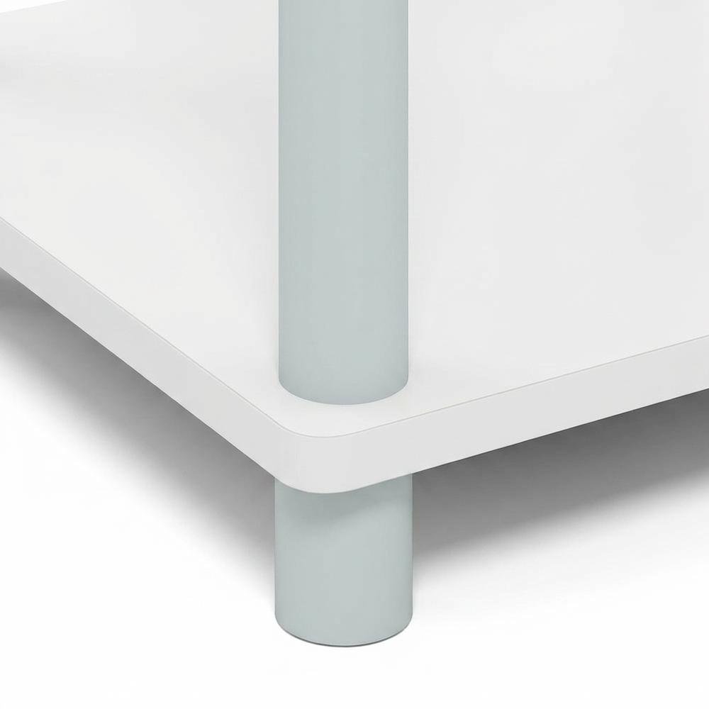 White 3-Tier End Table with Nightstand Design and Modern Storage. Picture 6
