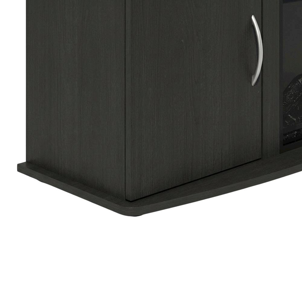 Brown Electric Fireplace TV Stand with Spacious Storage for TVs up to 55 Inches. Picture 6