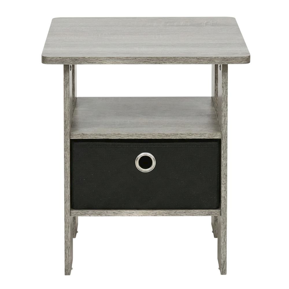 Wooden End Table Night Stand, Set of Two with Modern Design. Picture 4