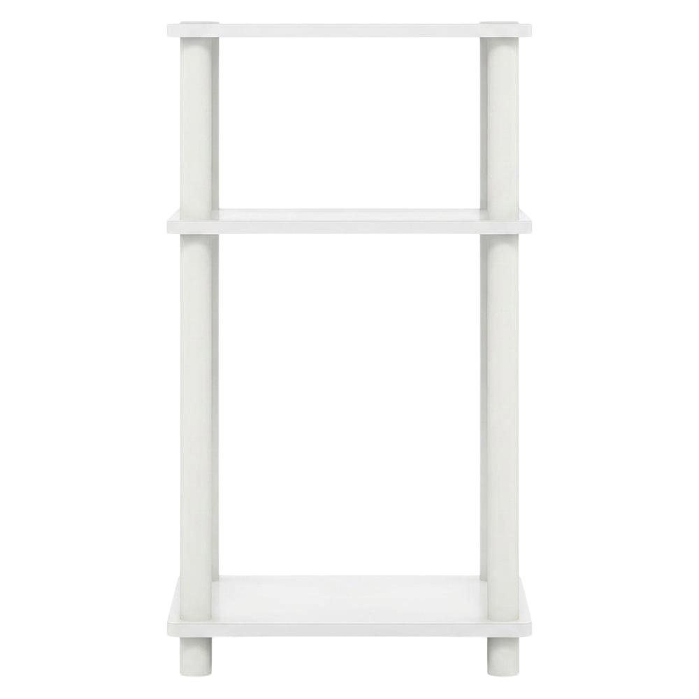 White 3-Tier End Table with Nightstand Design and Modern Storage. Picture 4