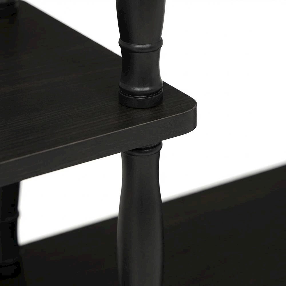 Espresso and Black Entertainment Center with Bamboo Tubes, Modern Design. Picture 6