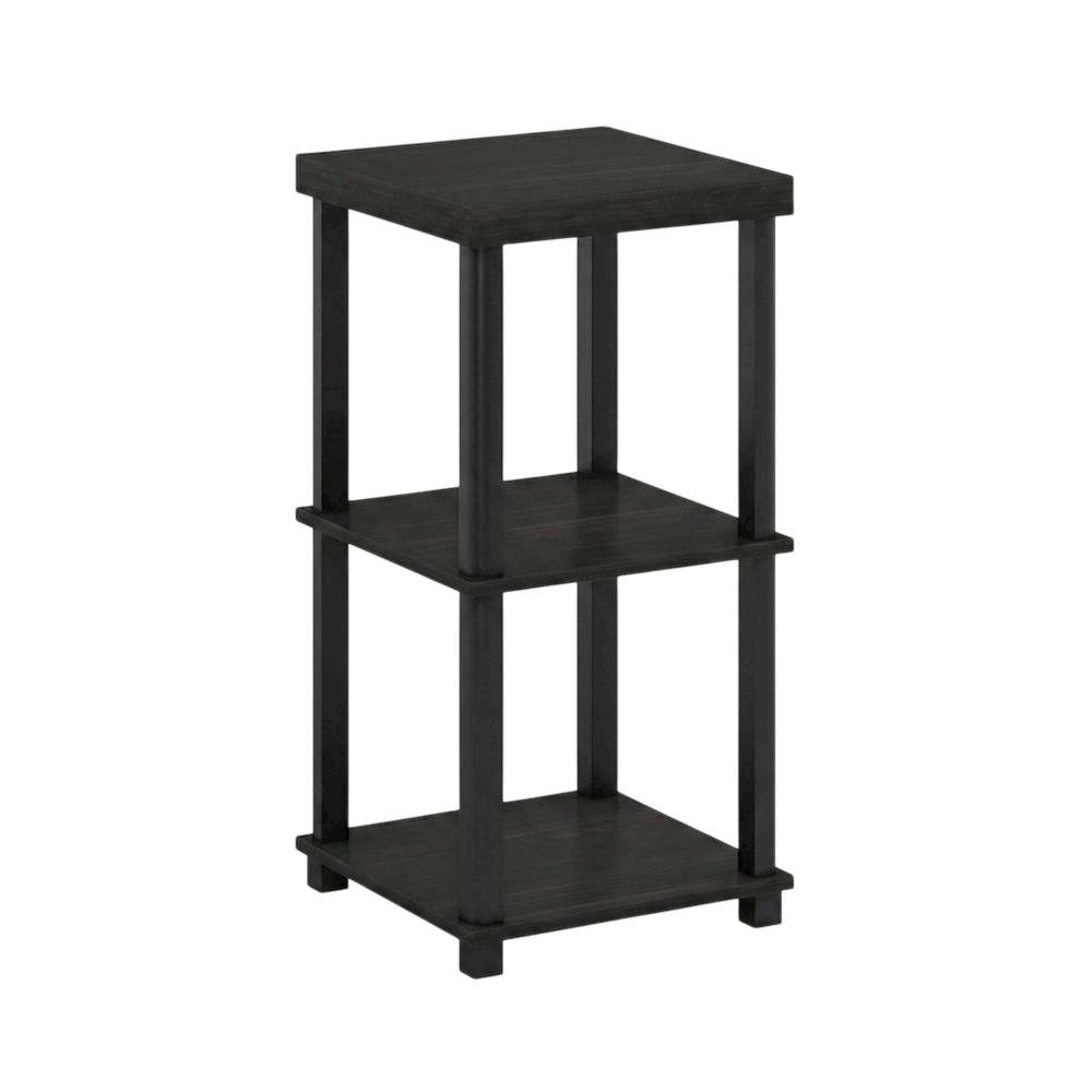 Espresso, End Side Table, Open Shelf, Quality Build. Picture 4