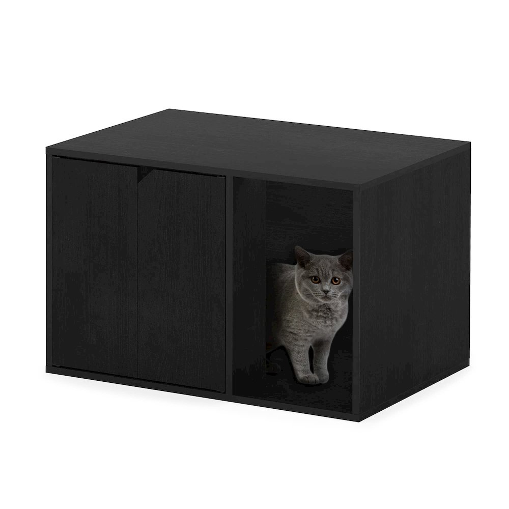 Furinno Peli Small End Table with Litter Box Enclosure, Americano. Picture 7