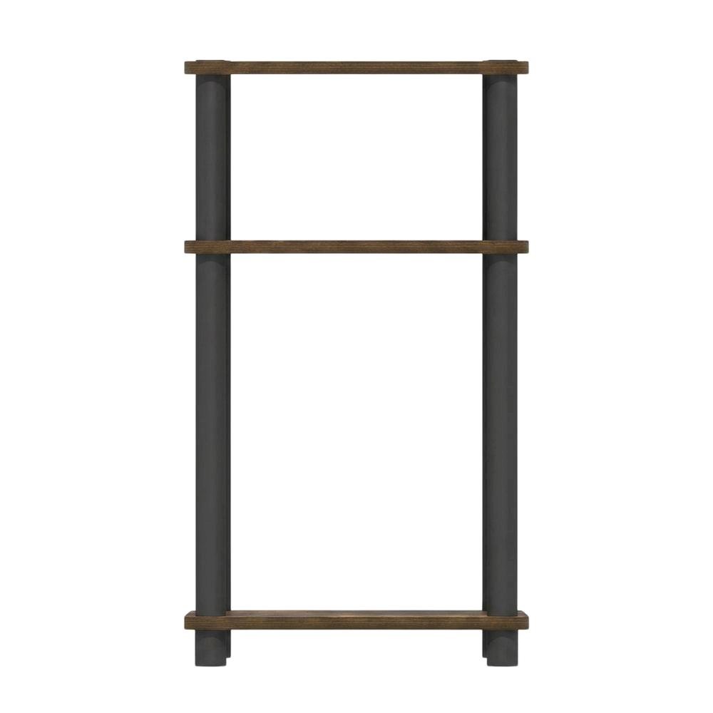 Amber Oak 3-Tier End Table with Multi-Level Storage and Modern Design. Picture 4