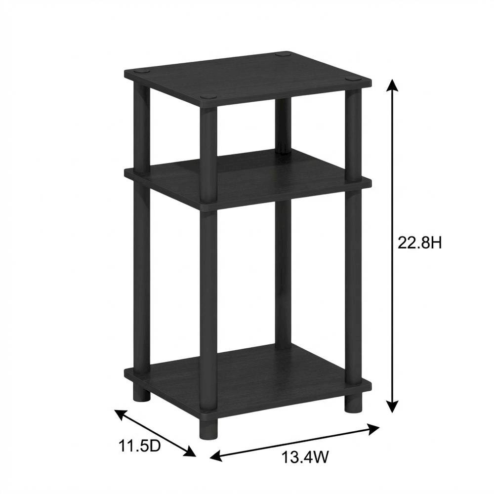 Dark Americano 3-Tier End Table with Modern Nightstand Design. Picture 7
