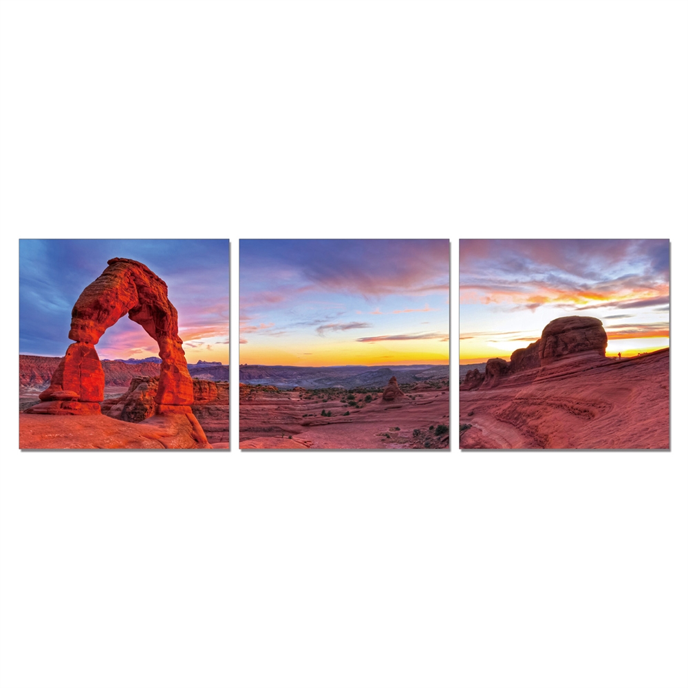 SENIK Declicate Arch 3-Panel MDF Framed Photography Triptych Print, 72 x 24-in. Picture 1