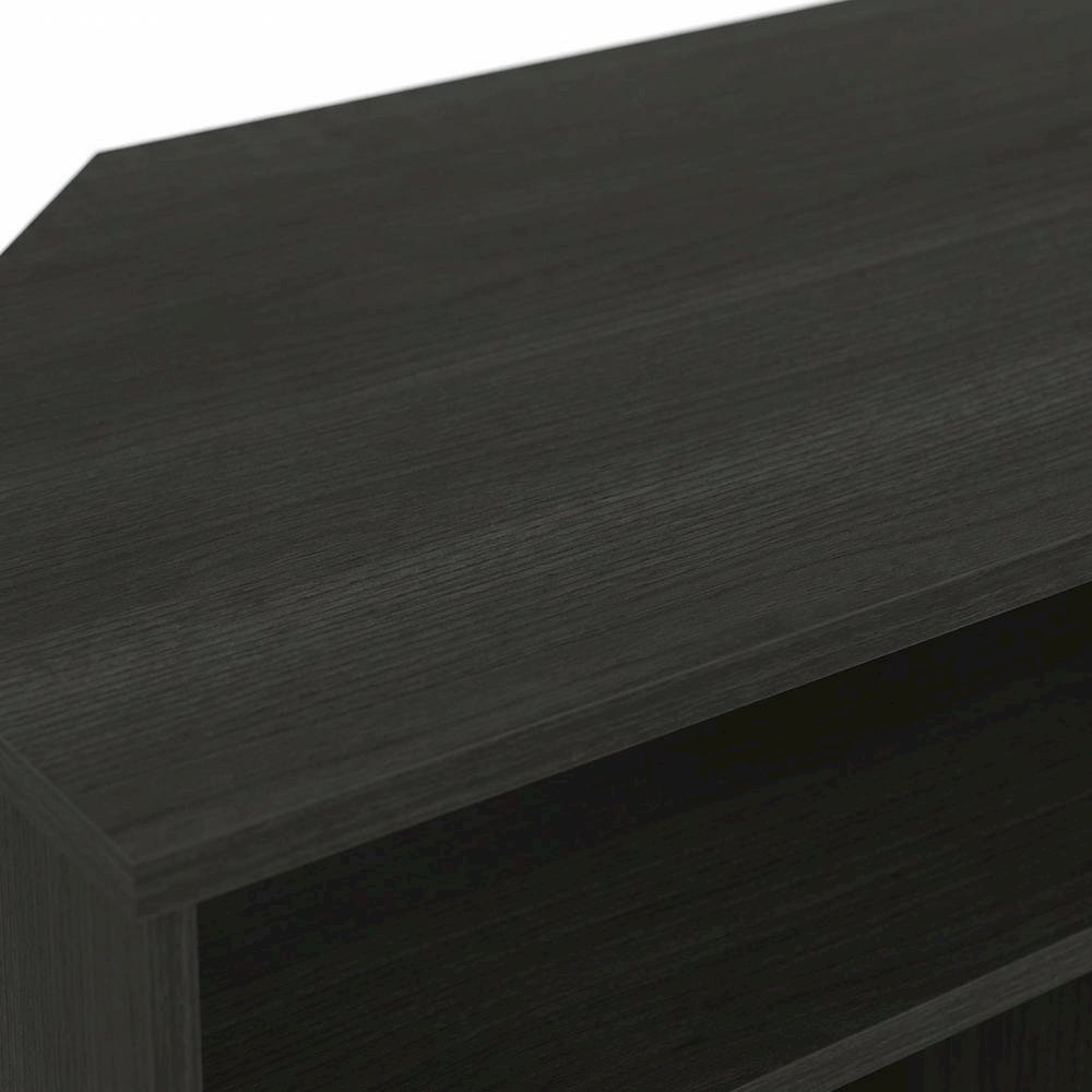 Brown corner TV stand, up to 55 inches, solid wood, walnut veneer finish. Picture 5
