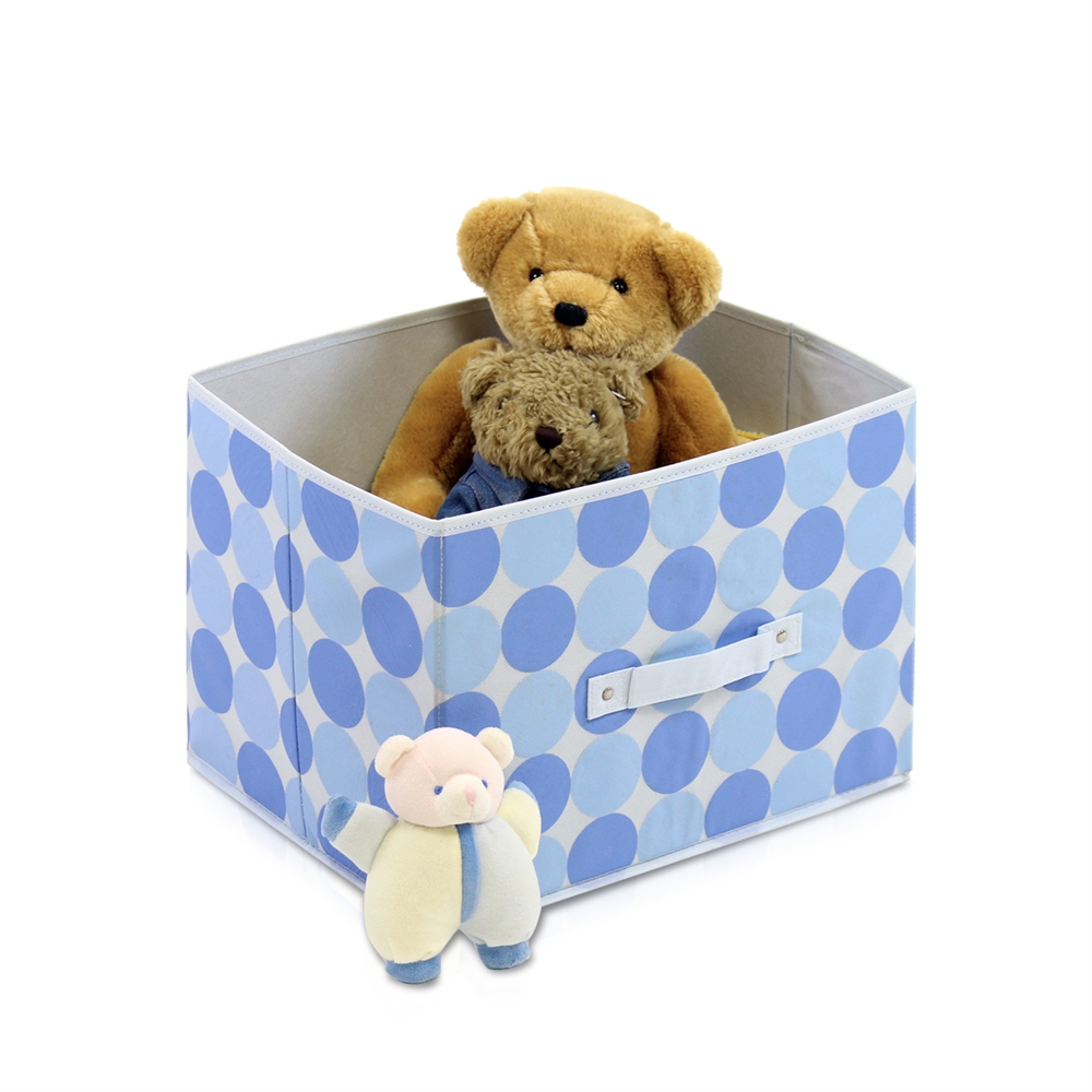 Laci  Dot Design Non-Woven Fabric Soft Storage Organizer, Blue. Picture 3