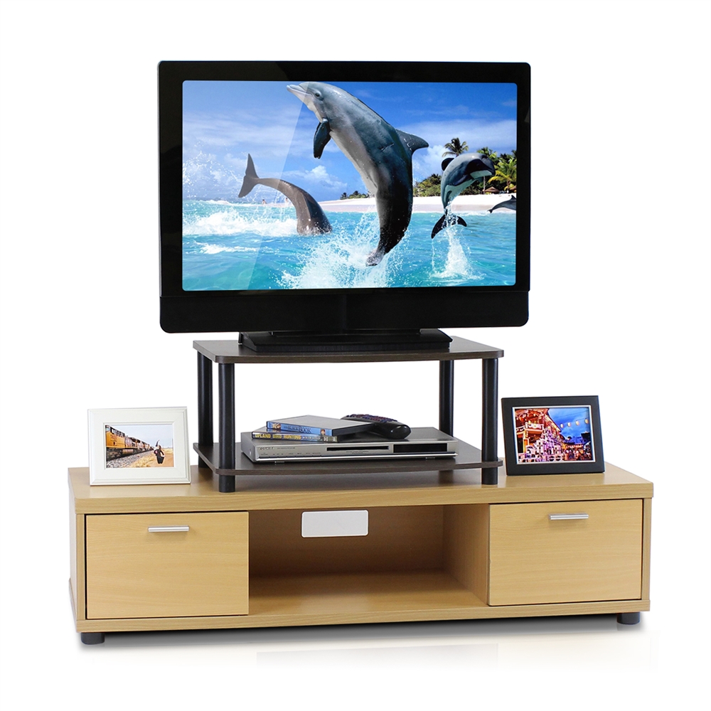 Turn-N-Tube No Tools 2-Tier Elevated TV Stands. Picture 3