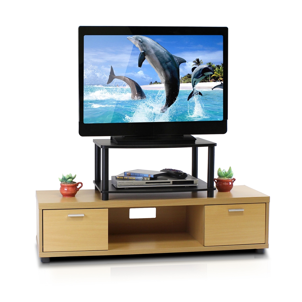 Turn-N-Tube No Tools 2-Tier Elevated TV Stands. Picture 5