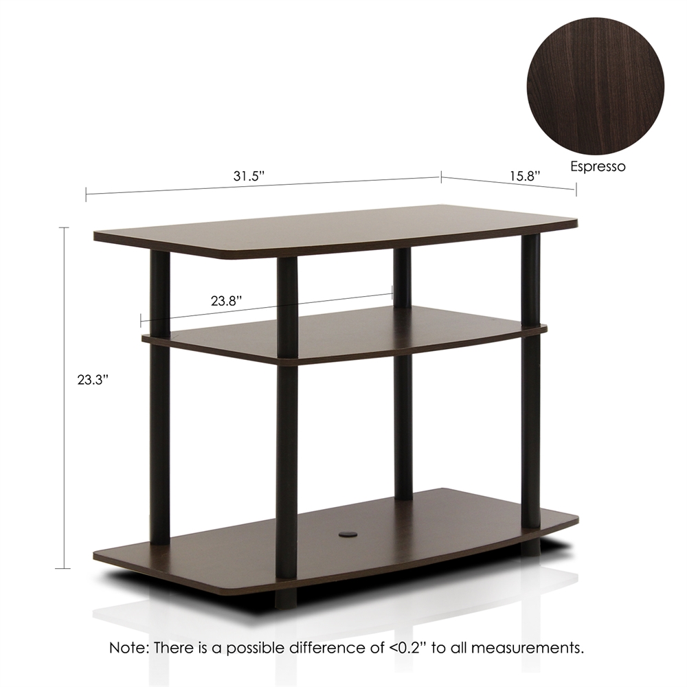Turn-N-Tube No Tools 3-Tier TV Stands. Picture 2