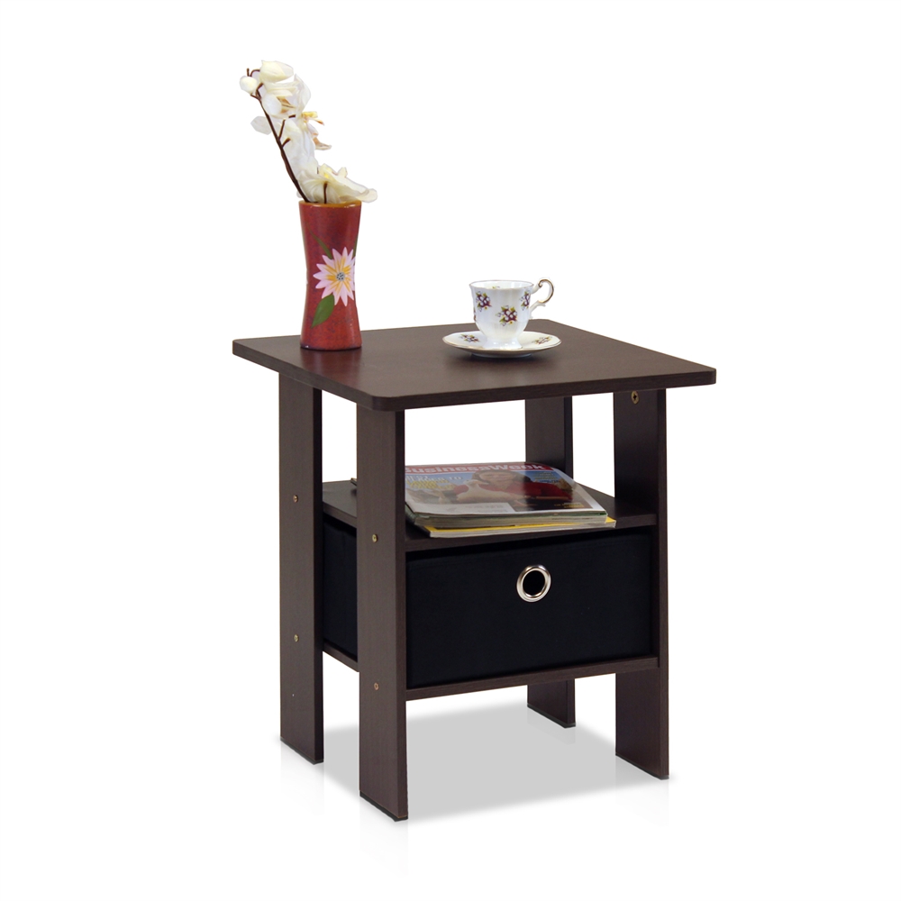 End Table Bedroom Night stand w/Bin Drawer. Picture 3