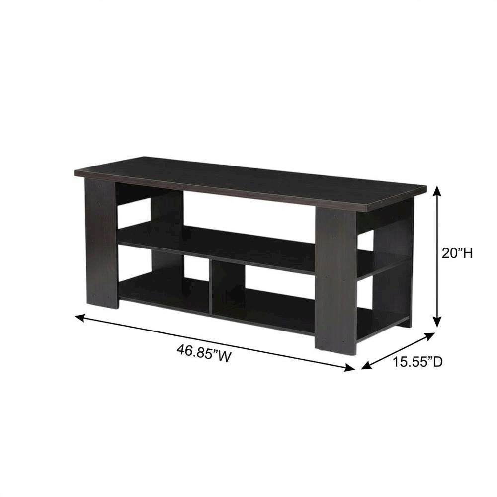 Espresso TV Stand for Up to 50-Inch with Composite Wood Finish. Picture 7