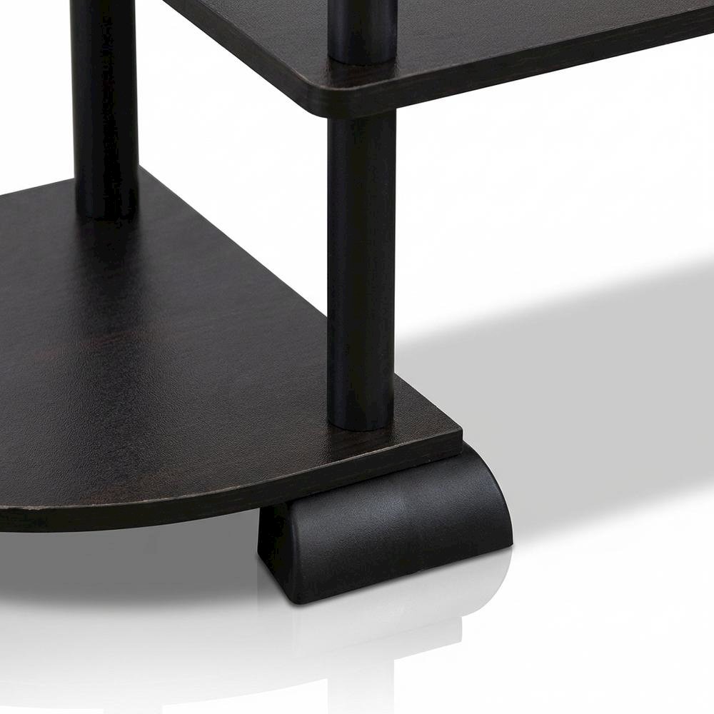 TV stand in Espresso/Black, composite wood, PVC tubes, modern style. Picture 6