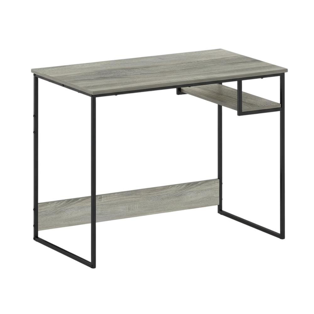 Grey Study Desk With Spacious Work Surface And Sturdy Construction