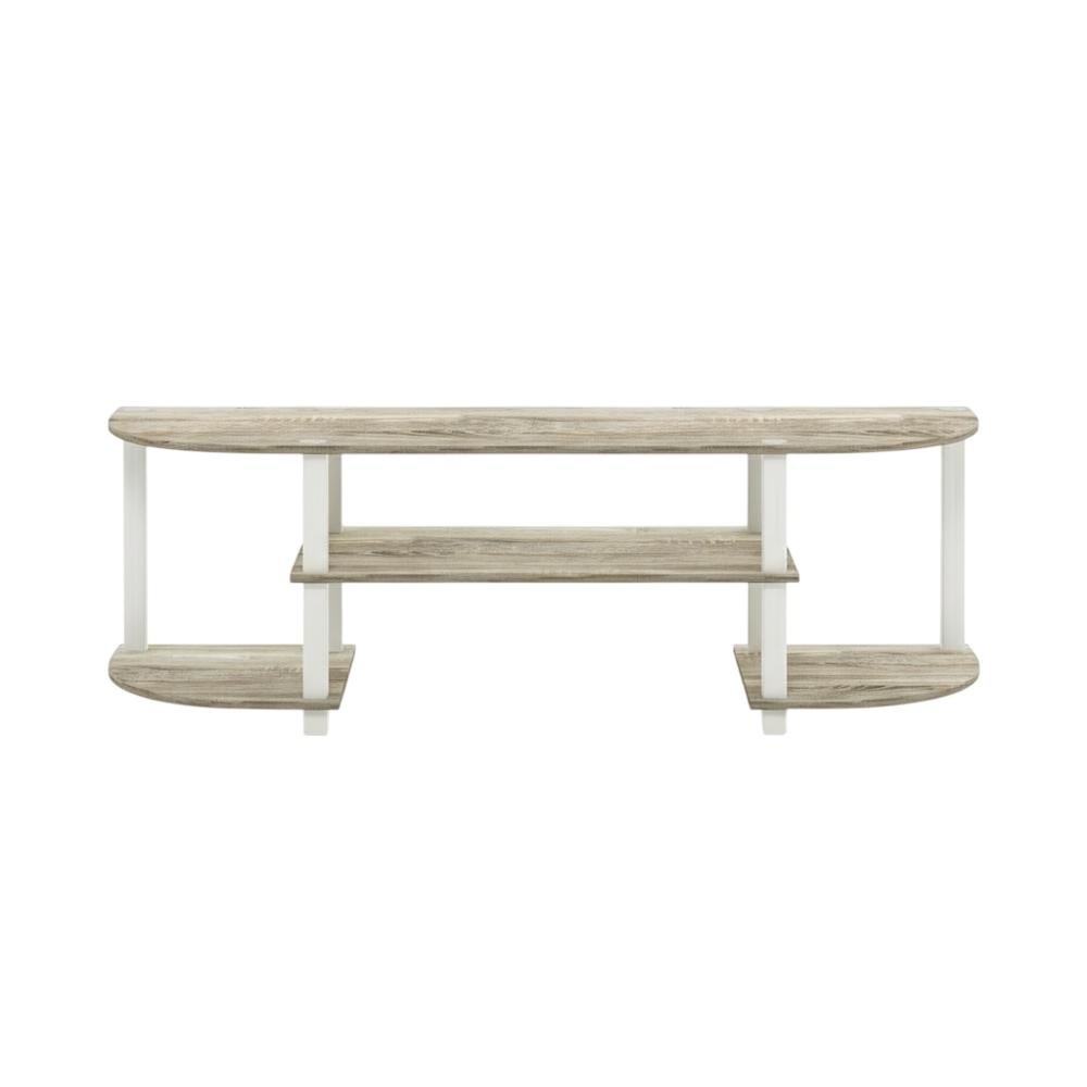 Wood TV Stand with Sonoma Oak/White Finish for Entertainment Center. Picture 4