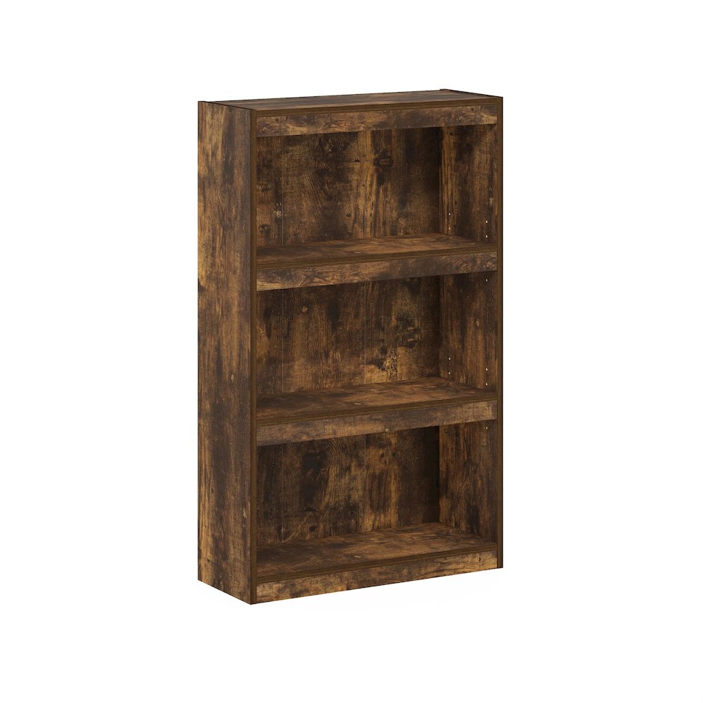 Furinno JAYA Enhanced Home 3-Tier Adjustable Shelf Bookcase, Amber Pine. Picture 1