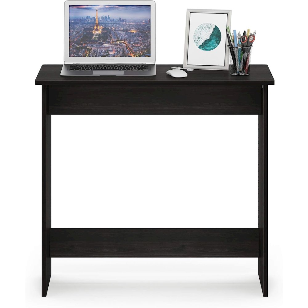 Black Wooden Office Desk with Storage, Writing Desk and Study Desk Design. Picture 5