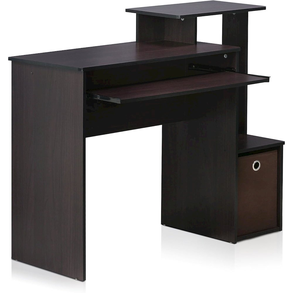 Brown Wooden Office Desk with Storage, Writing Desk and Study Desk Design. Picture 7