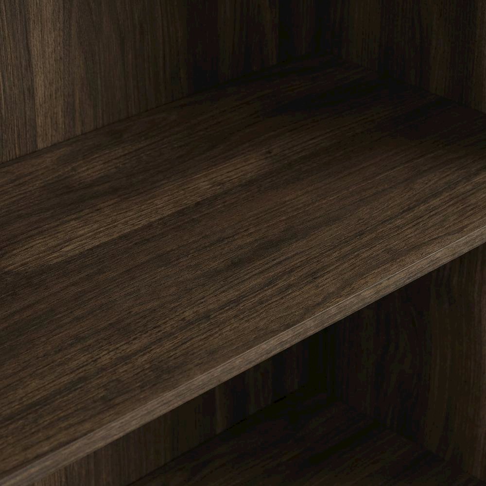 Wooden 4-Tier Open Shelf with Ample Storage in Walnut Finish. Picture 5