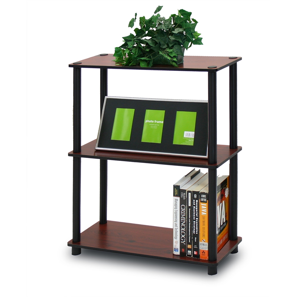 Turn-N-Tube 3-Tier Compact Multipurpose Shelf Display Rack, Dark Cherry. Picture 3