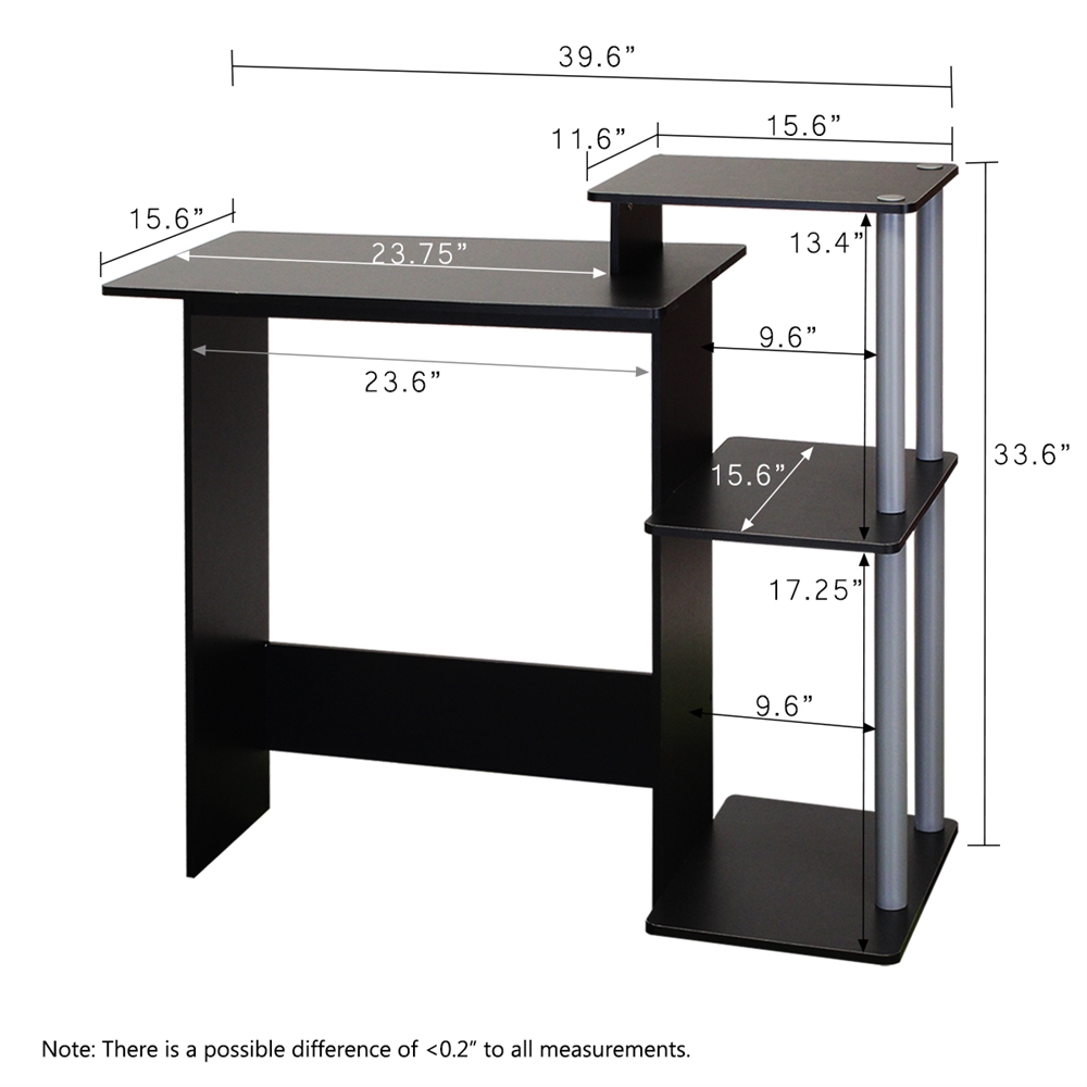 Efficient Home Laptop Notebook Computer Desk,Black/Grey. Picture 2