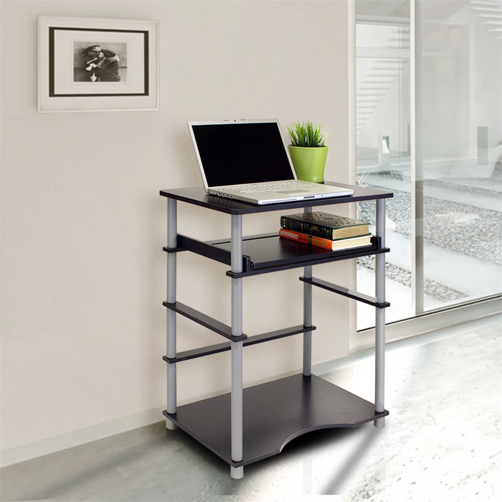 Home Laptop Notebook Computer Desk, Black/Grey. Picture 2