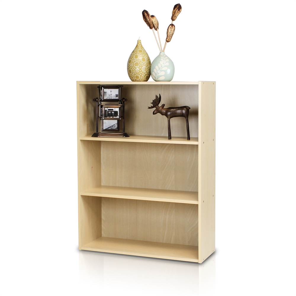 Pasir 3 Tier Open Shelf, Steam Beech. Picture 1