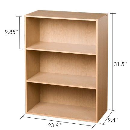 Pasir 3 Tier Open Shelf, Steam Beech. Picture 2