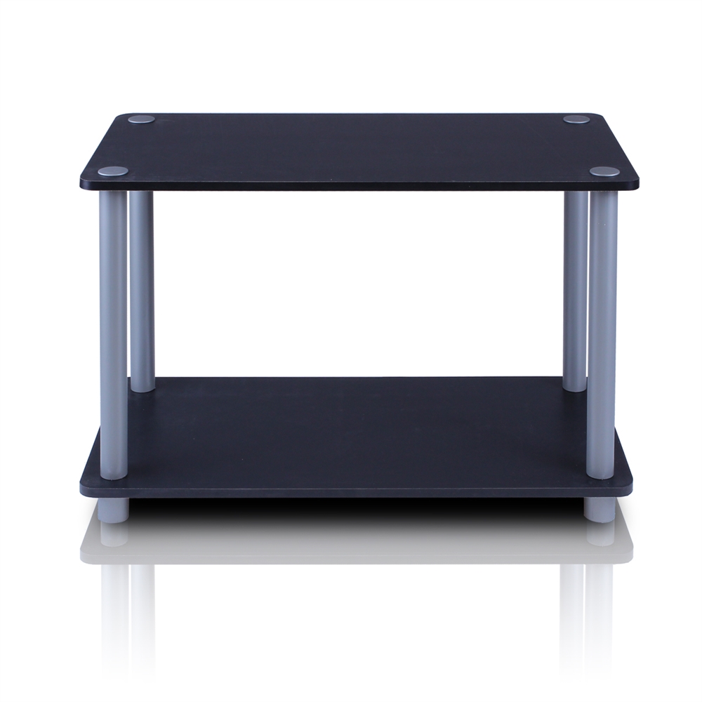 Turn-N-Tube 2-Tier No Tools Tube Shelf/End Table, Black/Grey. Picture 3