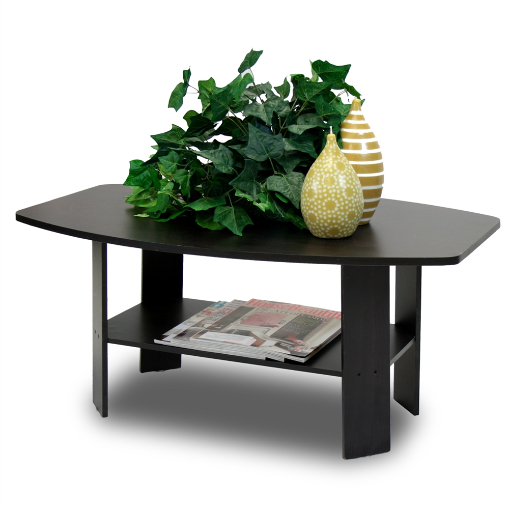 Simple Design Coffee Table, Espresso. Picture 1