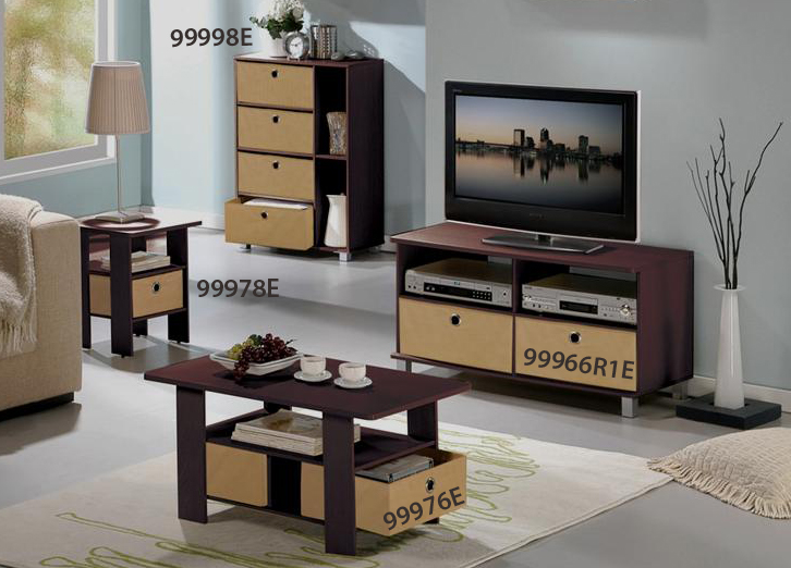 End Table Bedroom Night Stand w/Bin Drawer, Espresso/Brown. Picture 4