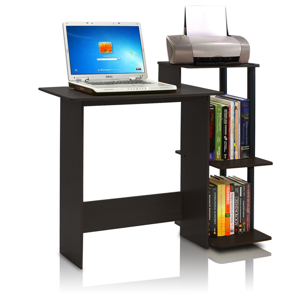 Efficient Home Laptop Notebook Computer Desk, Espresso/Black. Picture 1