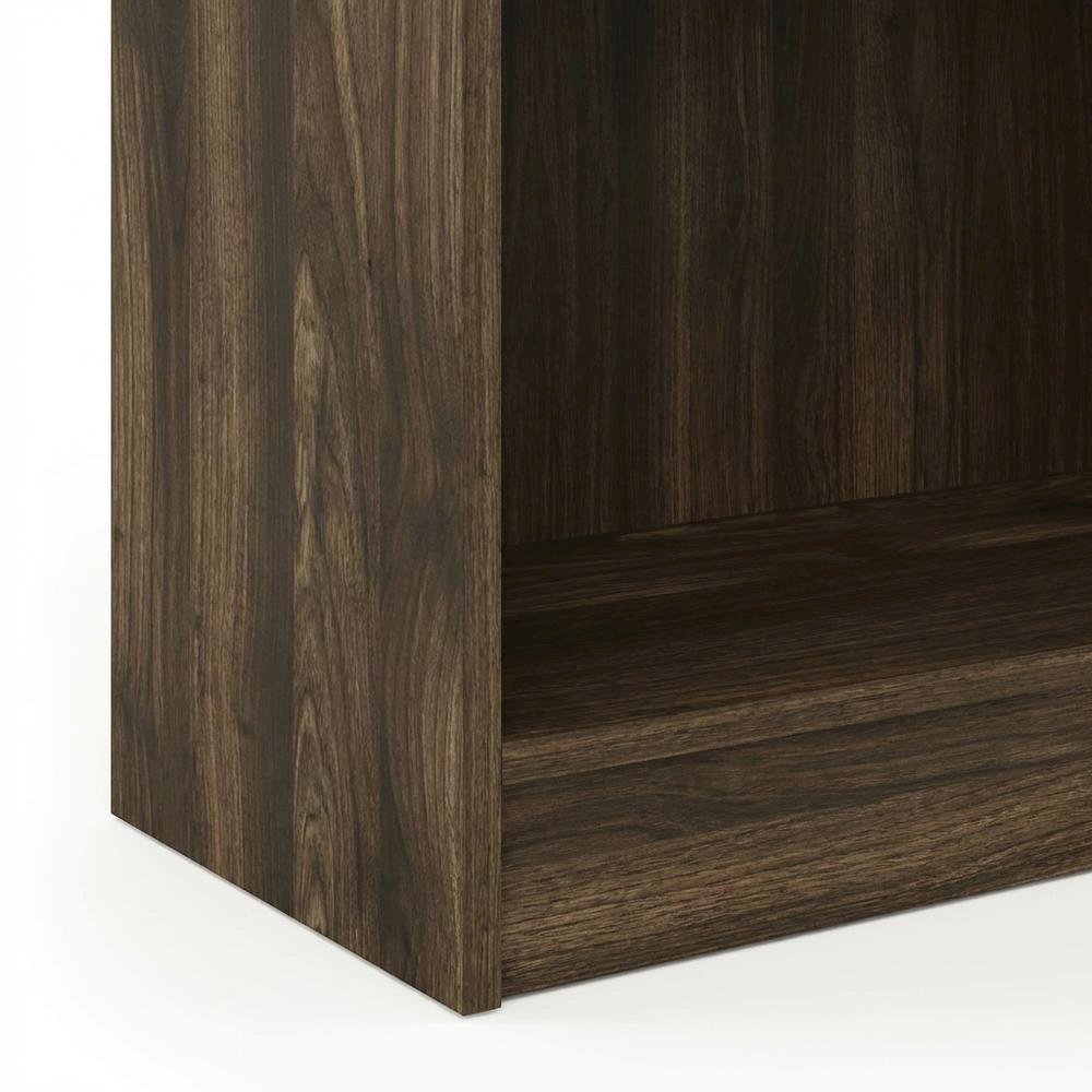 Wooden 4-Tier Open Shelf with Ample Storage in Walnut Finish. Picture 6