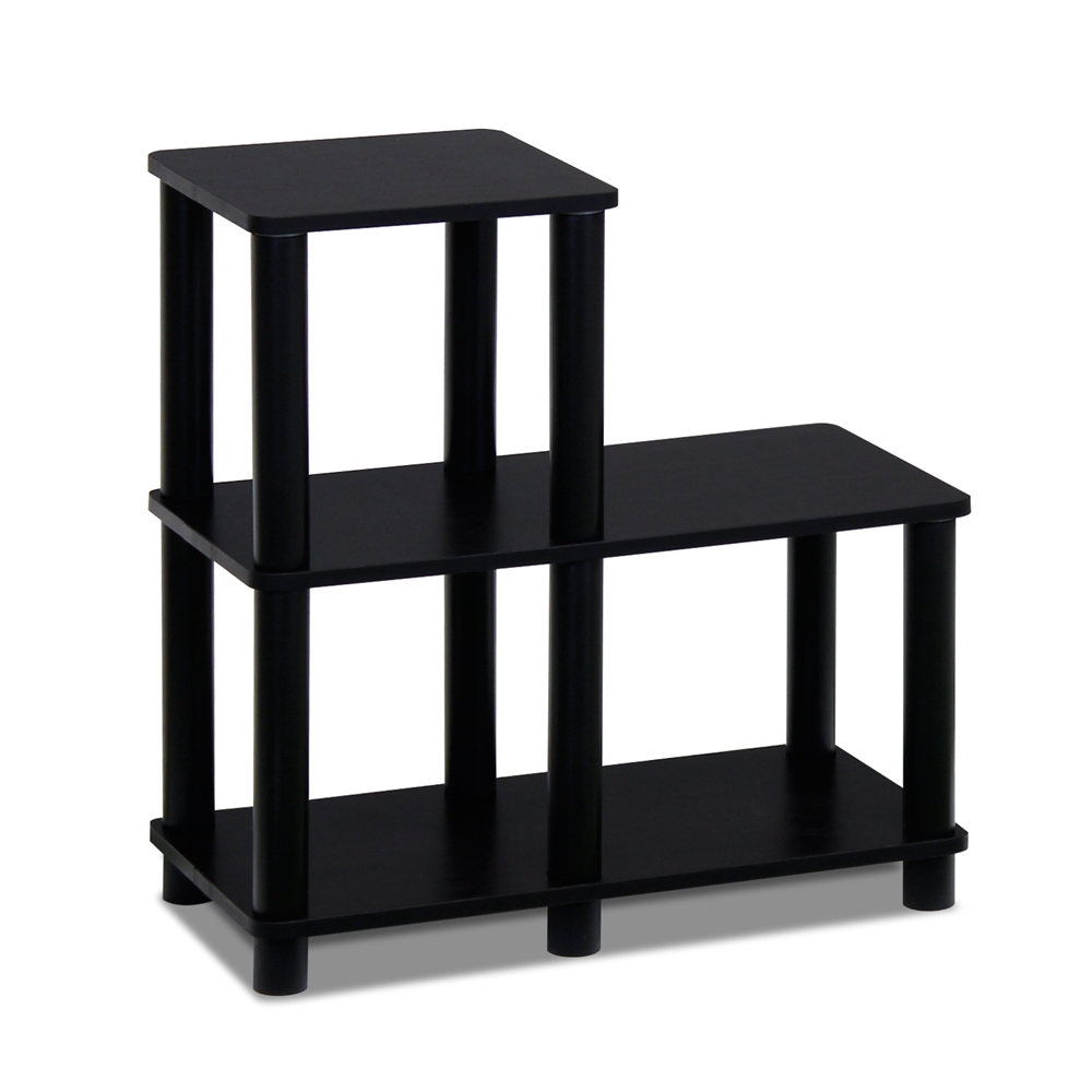 Turn-N-Tube Accent Decorative Shelf, Espresso/Black. Picture 1