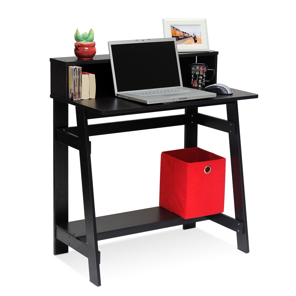 Simplistic A Frame Computer Desk, Espresso. Picture 3