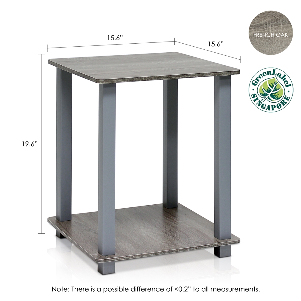 Simplistic End Table, Set of Two, French Oak Grey. Picture 2
