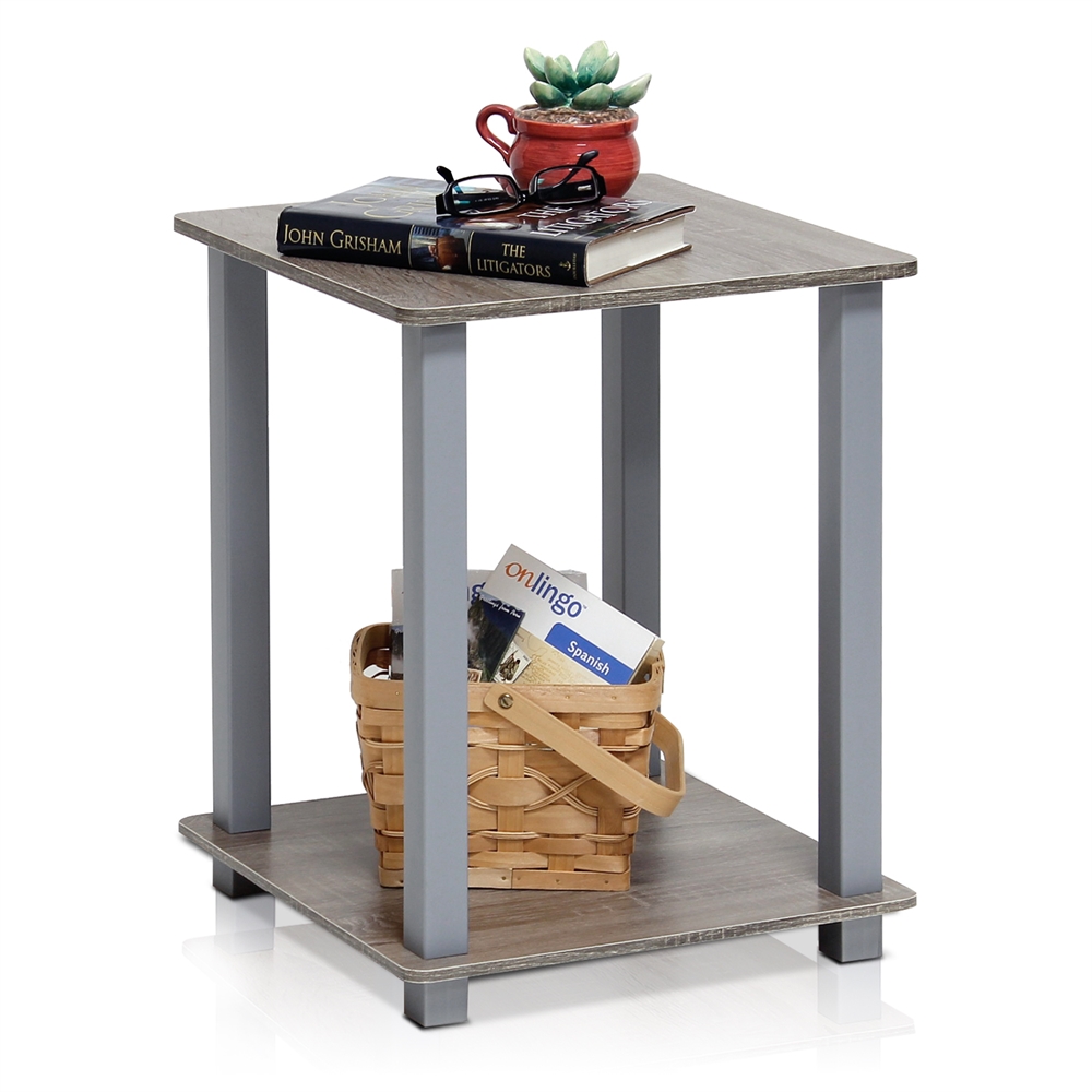 Simplistic End Table, Set of Two, French Oak Grey. Picture 3