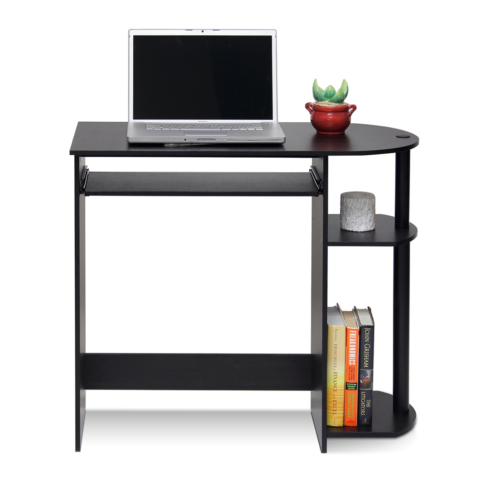 Easy Assembly Computer Desk, Espresso. Picture 3