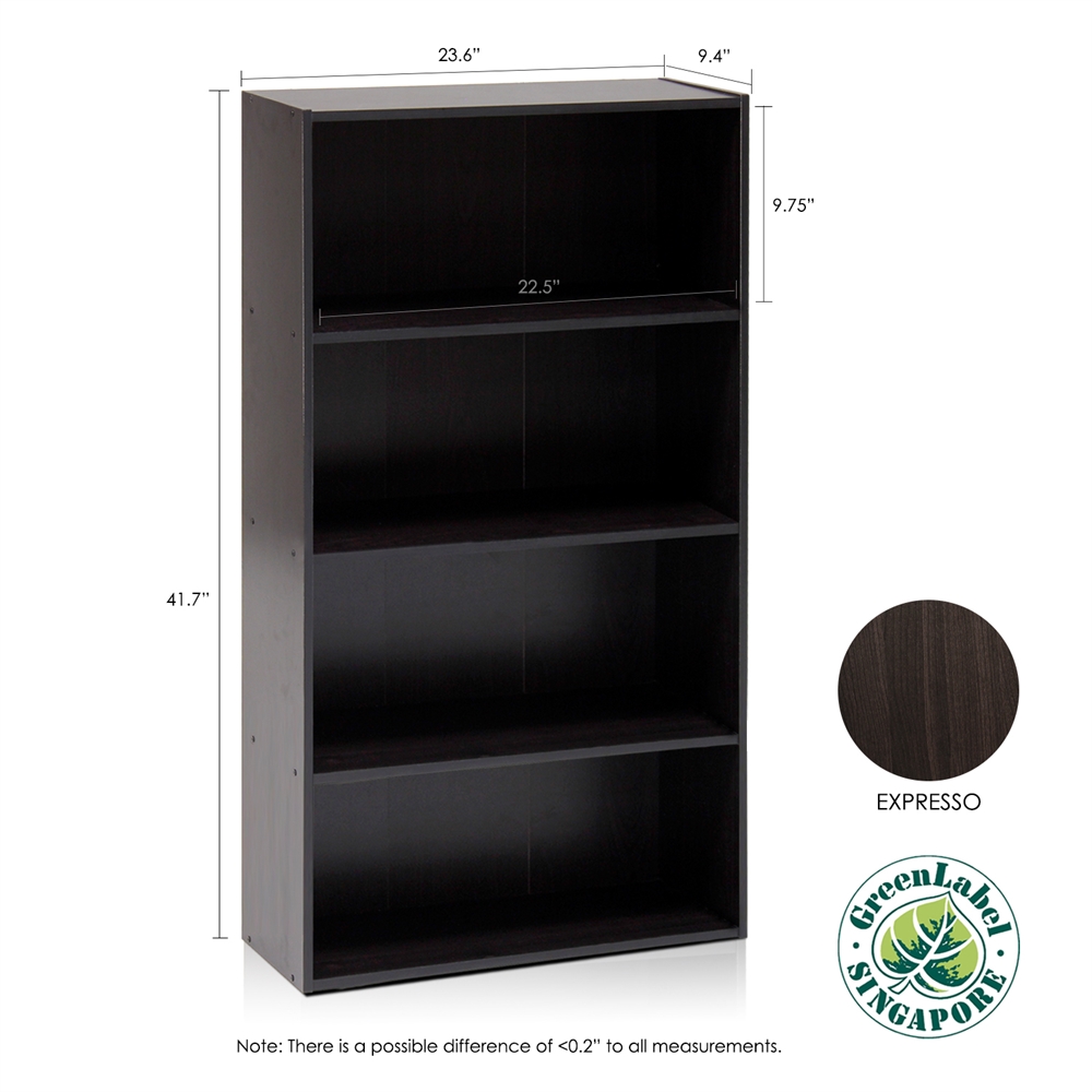 Pasir 4-Tier Open Shelf, Espresso. Picture 2